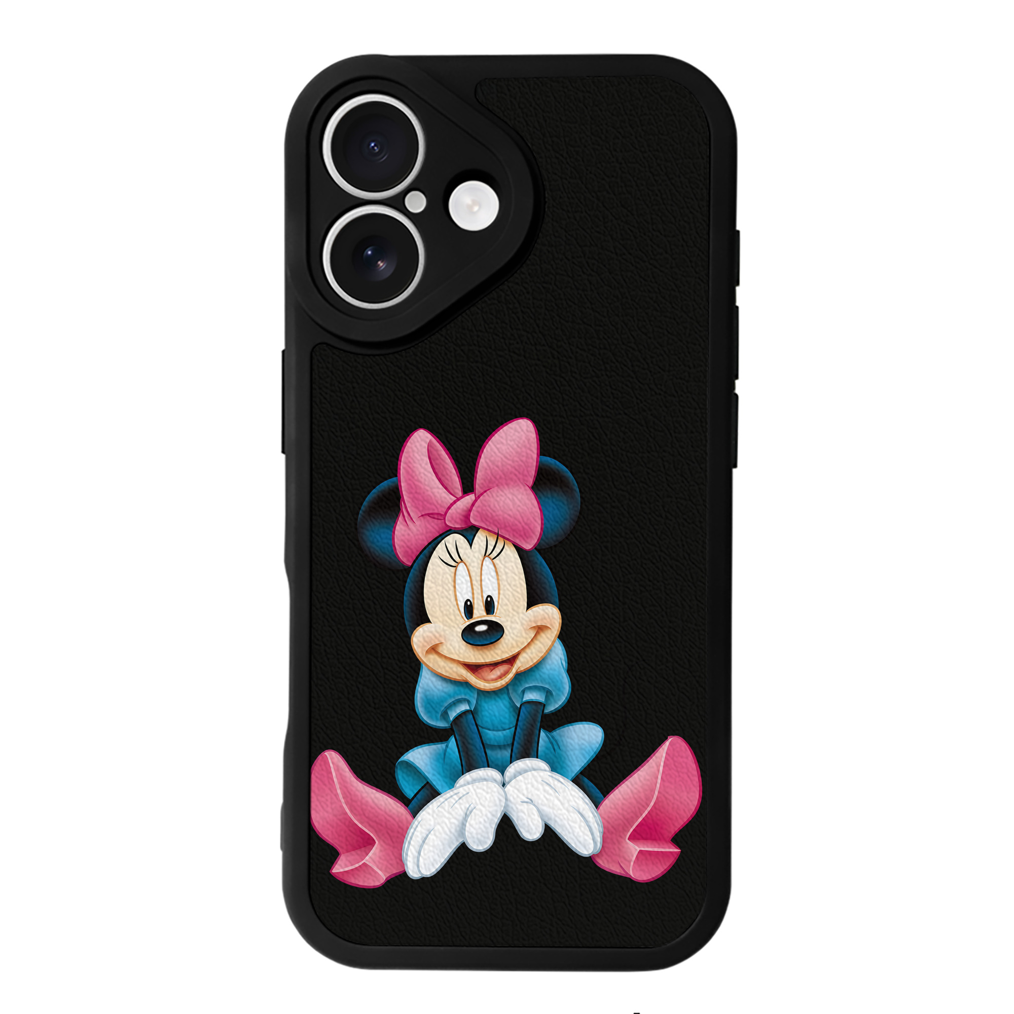 （画像用） ミッキーマウス Mickey Mouse 【iPhone 16シリーズ対応】シリコンスマホケース（レザー調） 材質：シリコン